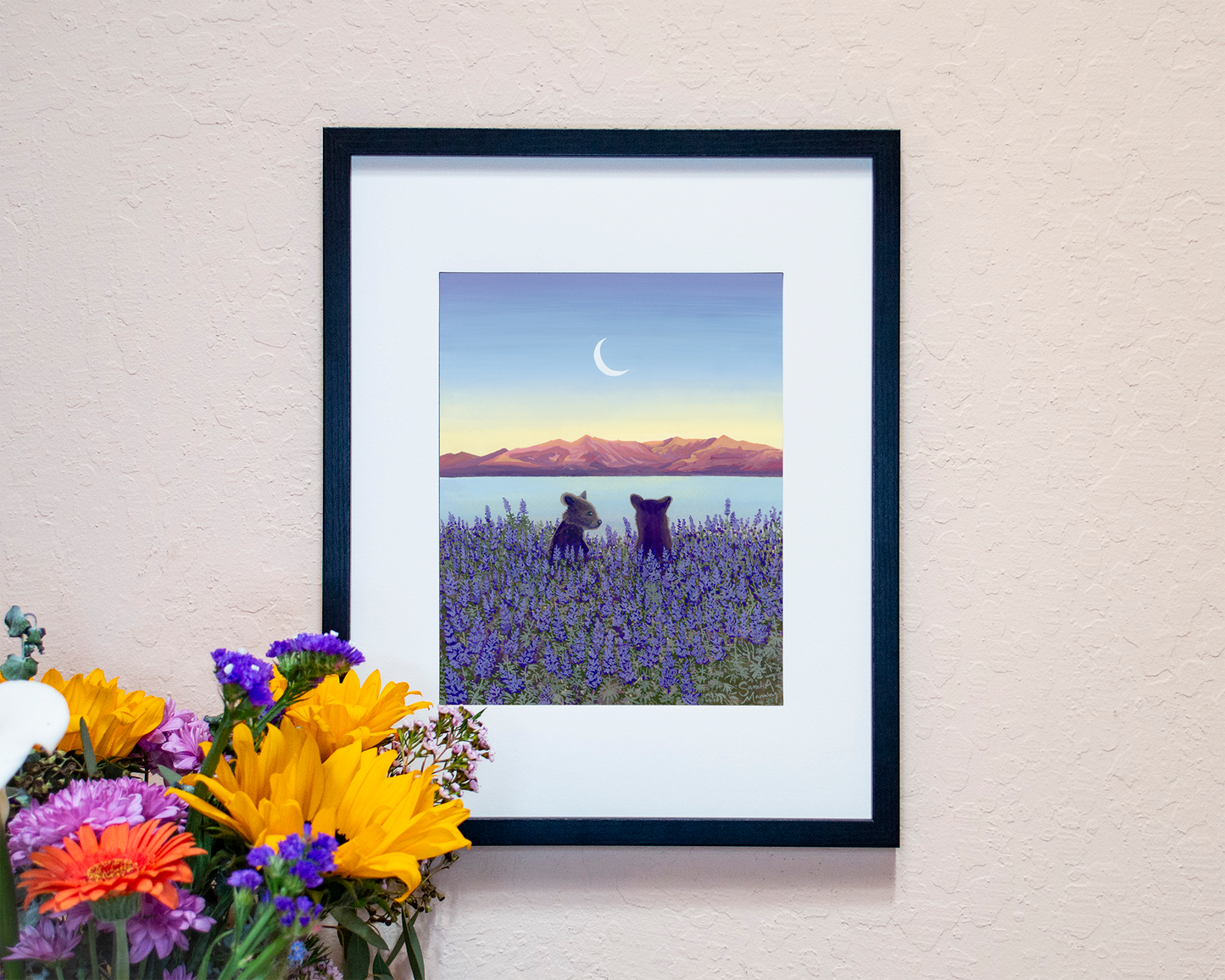 Bears & Blooms Fine Art Print