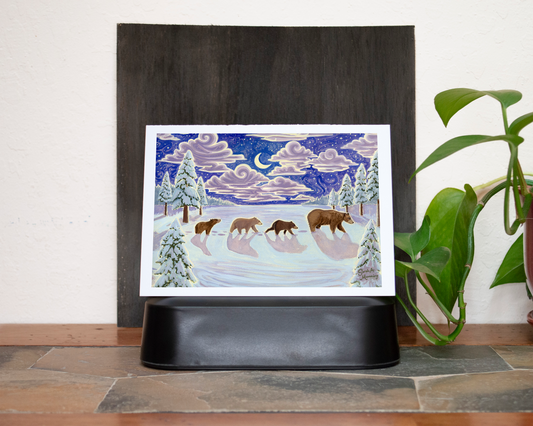 Winter Moonlight Greeting Card