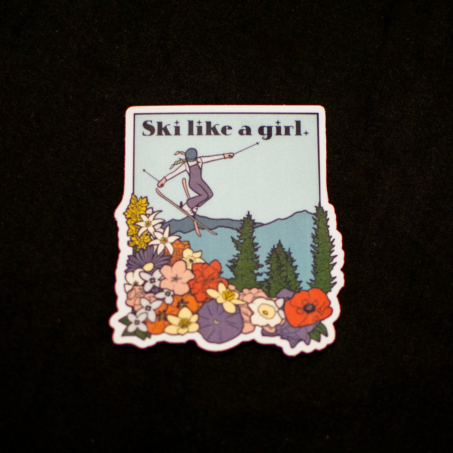 Vinyl Sticker - Ski Like A Girl