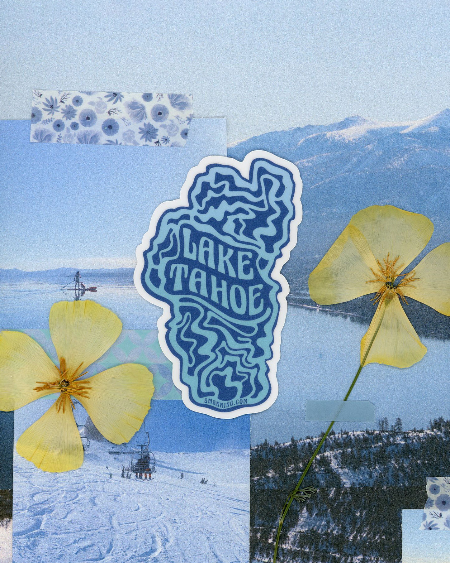 Vinyl Sticker - Lake Tahoe Swirl